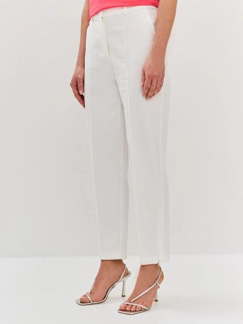 Белые брюки с боковыми разрезами