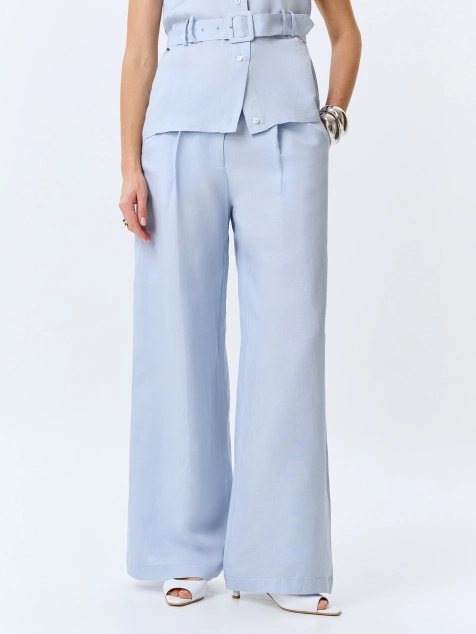 Яркие льняные брюки