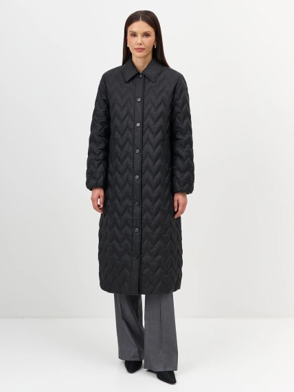 Пальто с фигурной стежкой  