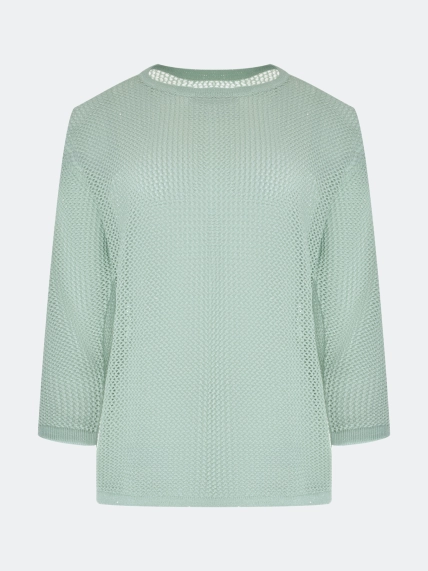 Ажурный вязаный джемпер