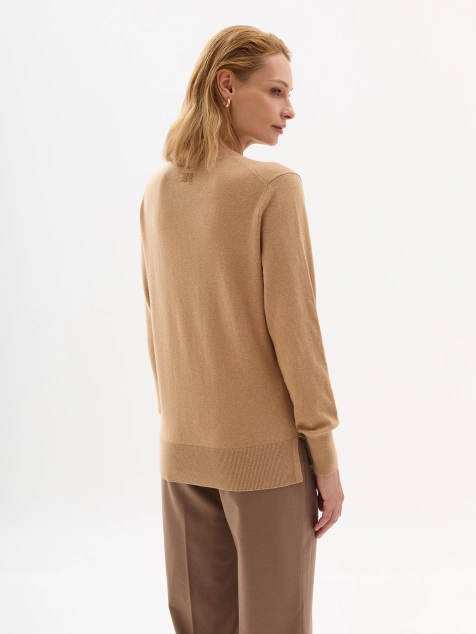 Удлиненный джемпер с кашемиром