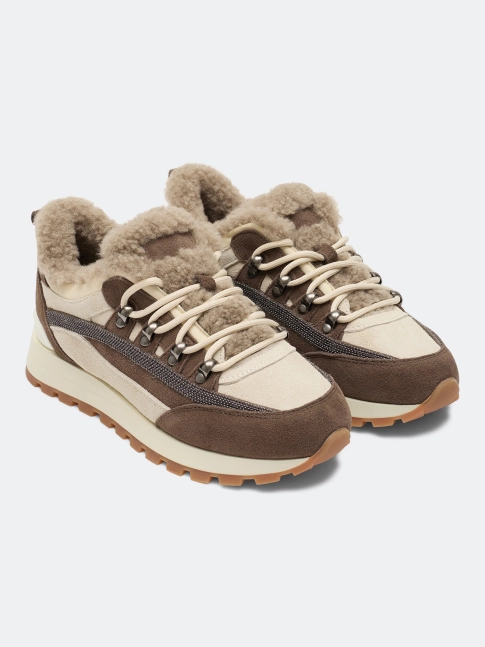 Утепленные комбинированные кроссовки