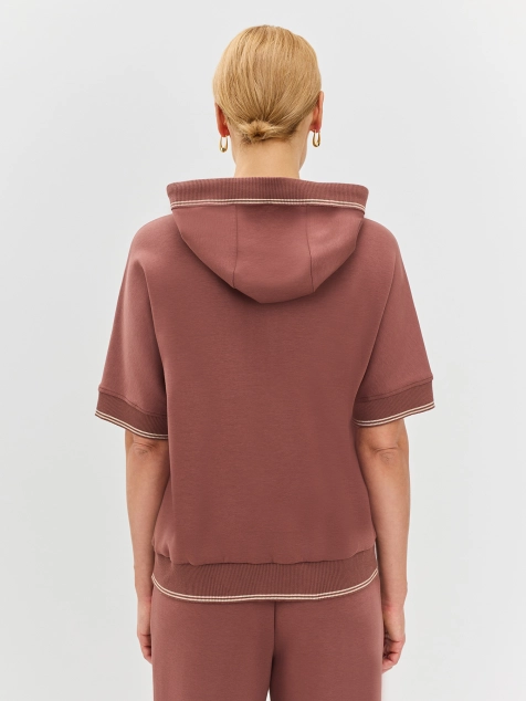 Худи из модала с короткими рукавами