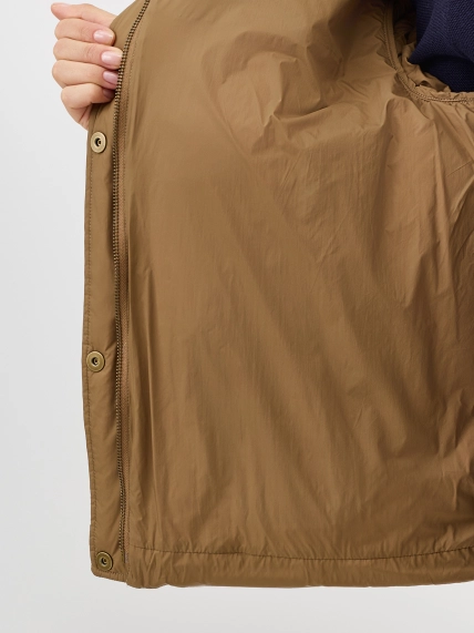 Стеганая куртка с шерстяными вставками