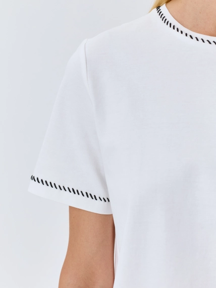 Футболка из 100% хлопка с ручным стежком