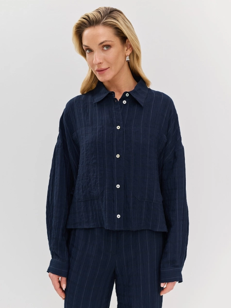 Фактурная блузка из тенселя