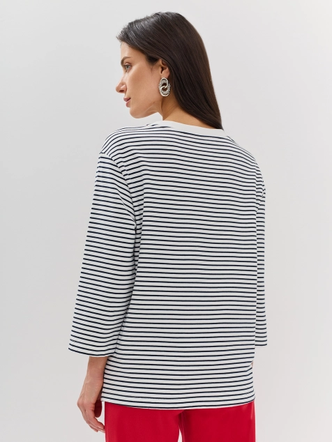 Трикотажный Oversize в полоску