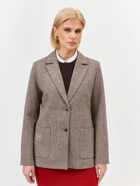Жакет из шерстяного твида