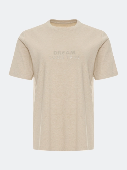 Меланжевая футболка из смесовой вискозы