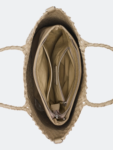 Плетеная сумка с косметичкой