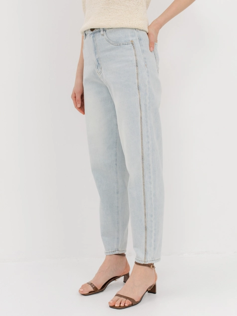 Джинсы контрастной варки из 100% хлопка