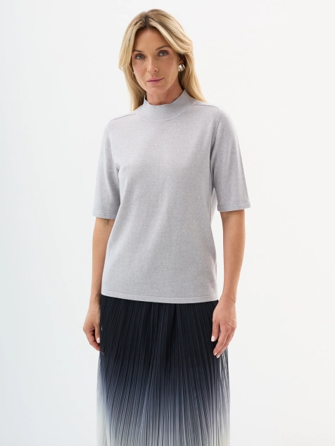 Шерстяной джемпер с укороченным рукавом