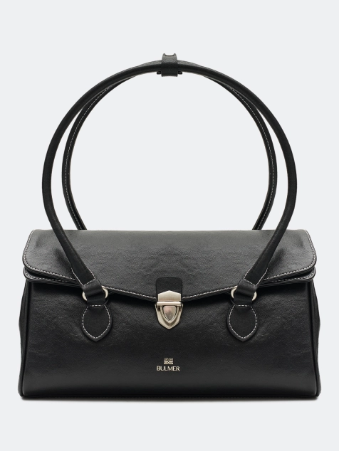 Кожаная сумка с клапаном