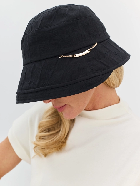 Панама из ткани с эффектом крэш