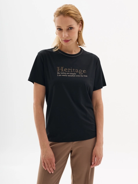 Футболка с шрифтовым принтом