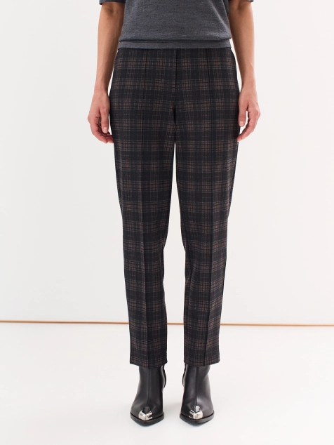 Брюки из джерси в клетку