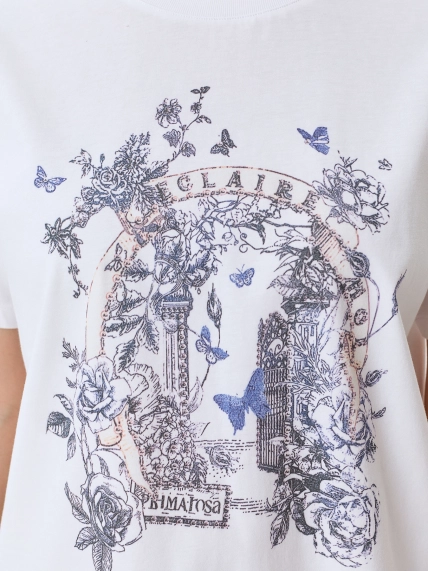 Футболка с акцентным принтом