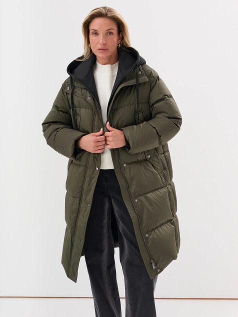 Пальто на натуральном утеплителе с внутренней манишкой из неопрена