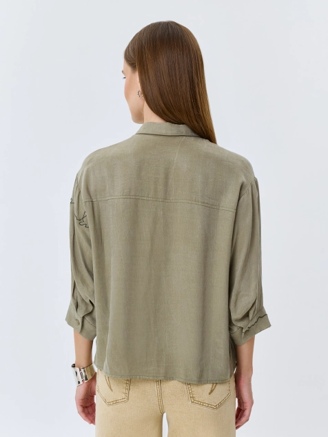 Блузка из тенселя с декором