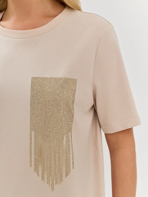 Футболка с мерцающими стразами