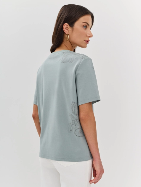 Футболка из 100% хлопка с бохо принтом