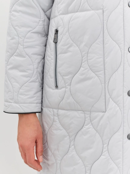 Длинное пальто с фантазийной стежкой