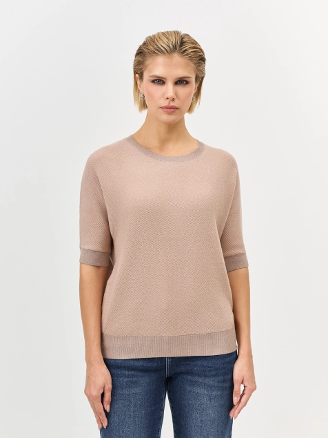 Тонкий джемпер с ангорой