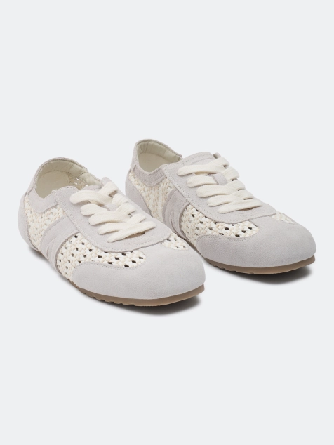 Ажурные кеды из натуральной замши