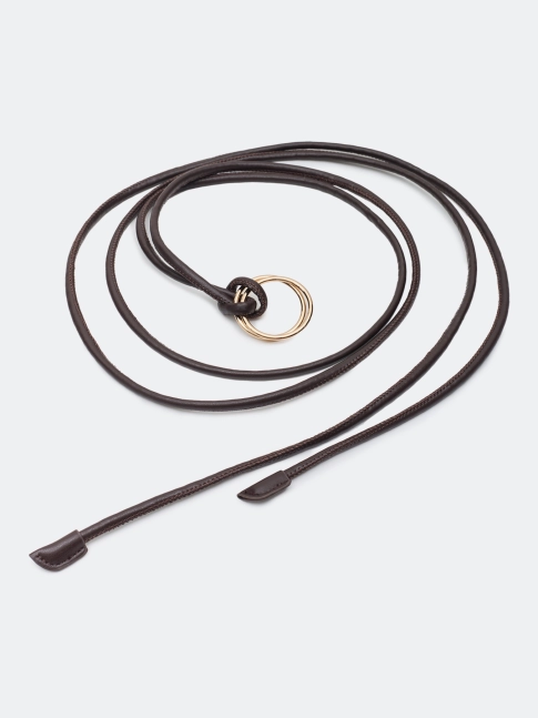 Ремень-шнурок с круглой пряжкой