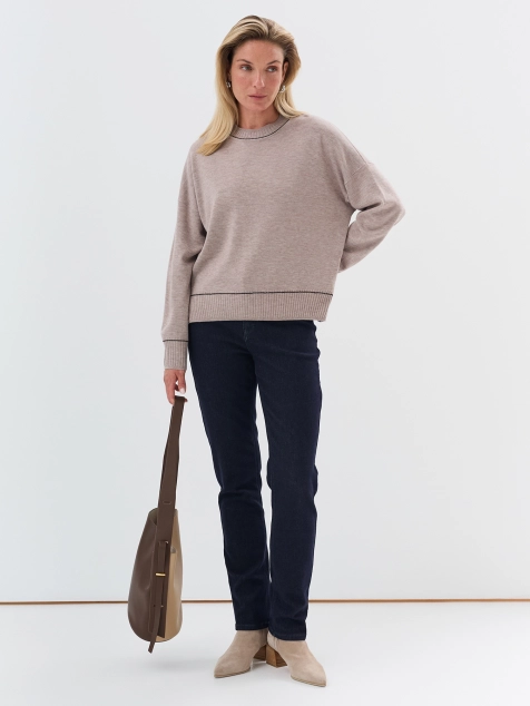 Мягкий джемпер с шелком и мериносом