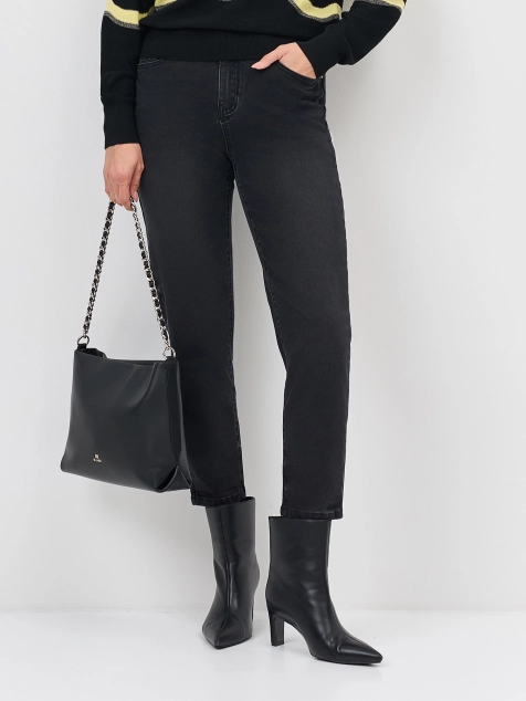 Укороченные джинсы с деликатной варкой