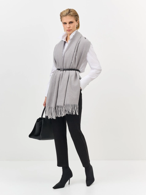 Теплый палантин с ангорой