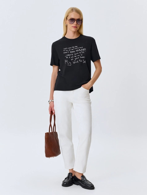 Футболка с шрифтовым принтом