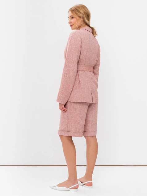 Льняной жакет в классическом стиле