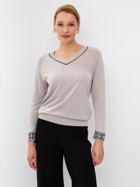 Вязаный джемпер с шелком