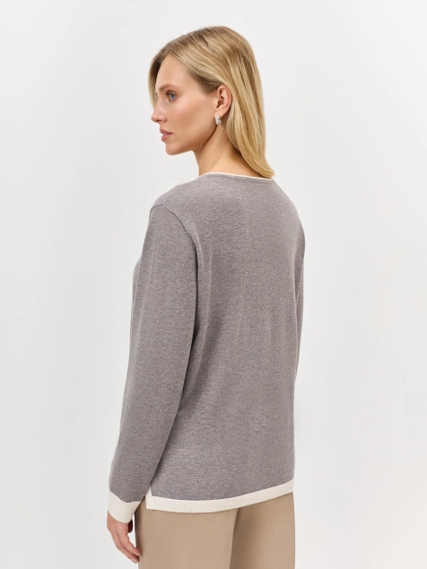 Джемпер с контрастными лампасами