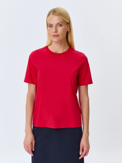 Яркая футболка из мерсеризованного хлопка