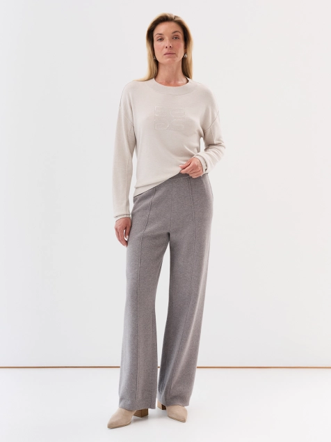 Вязаные брюки из мягкой пряжи с шерстью