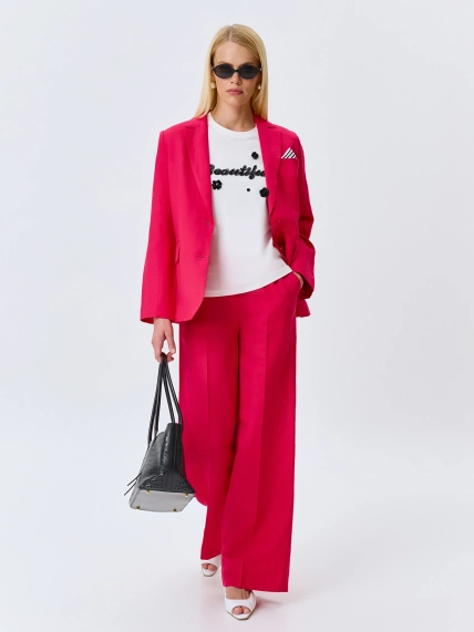 Льняные брюки с мягкими стрелками