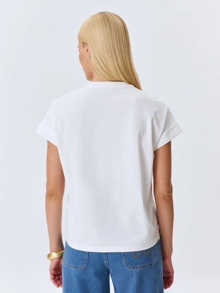 Футболка с ажурным декором