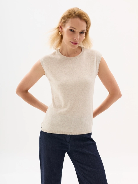 Уютный вязаный топ с ангорой