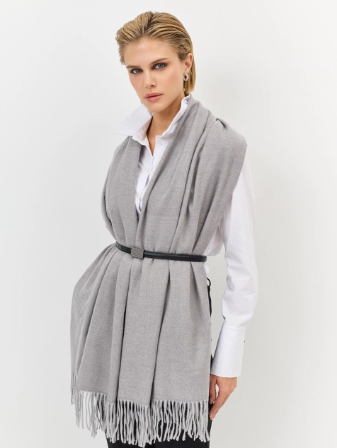 Теплый палантин с ангорой