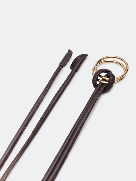 Ремень-шнурок с круглой пряжкой