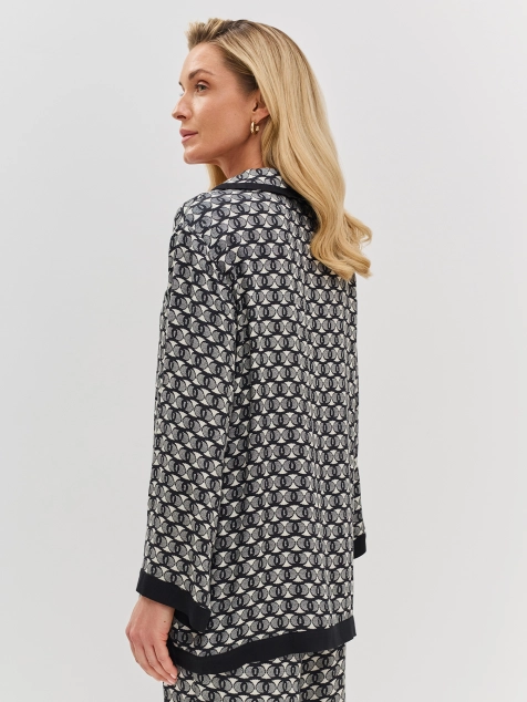 Рубашка из 100% вискозы с геометрическим принтом