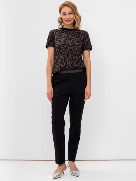 Трикотажные брюки с  жакардовой резинкой