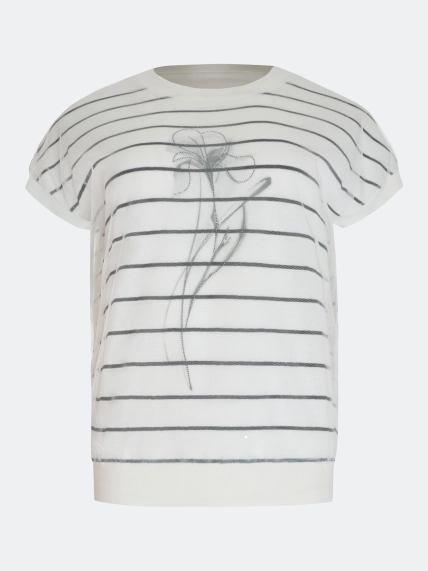 Двуслойный джемпер с принтом