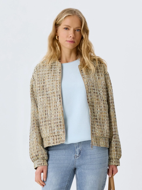 Бомбер из лёгкого твида
