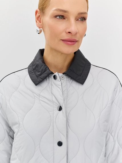 Длинное пальто с фантазийной стежкой