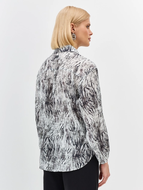 Блузка из вискозы с принтом