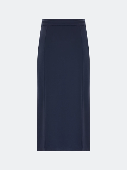 Трикотажная юбка с акцентным разрезом